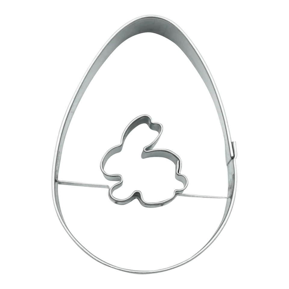 Ausstecher Ei mit Hase 5,5cm Plätzchenausstechform Keksausstecher Osterei Ostern