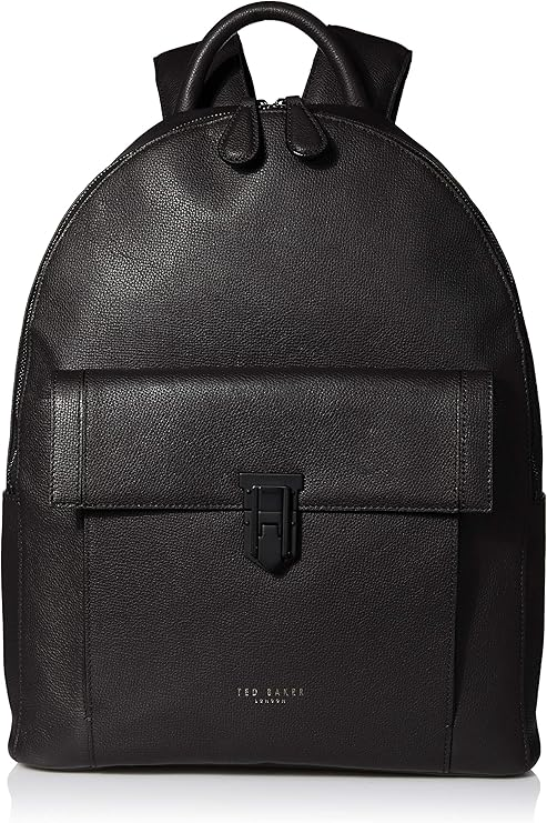 Ted Baker Men's EASTMO Black Leather Backpack Rucksack Bag UK
