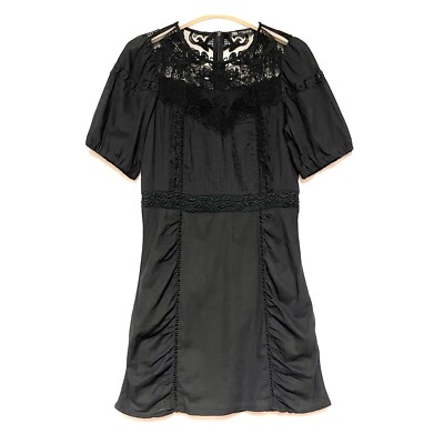 zara black pleated mini dress NWT ZARA BLACK POPLIN VOLUMINOUS PLEATED MINI DRESS XXL