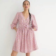 J. Crew - V-neck cotton poplin mini dress in peony paisley - Size 10 (Medium*)