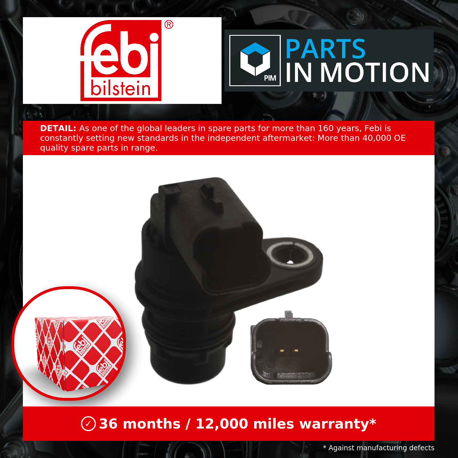 Speed Sensor (Gearbox) fits PEUGEOT PARTNER 1.6D 2010 on Speedo 2529V1 Febi New - Image 3