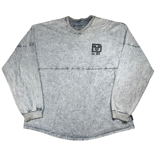 T-shirt manches longues Walt Disney World gris esprit délavé à l'acide taille XL Mickey - Photo 2/13