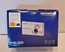 Olympus Digital Camera FE-20 8.0MP Silver W/ Battery Charger Case