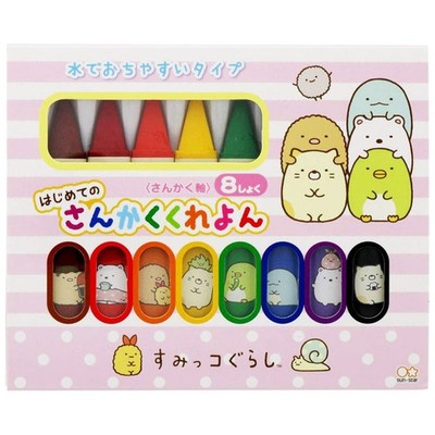 Sun-Star Sumikko Gurashi First Triangle Crayons, 8 Colors (Educational Toy)