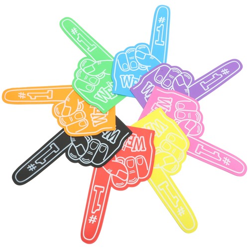 8Pcs Foam Finger Foam Hand Pompom Colorful Cheerleading Foam Hand for Sports - Picture 6 of 12