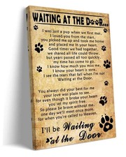 Vintage Dog Quotes Wall Art - Framed Poem Picture 16x24 12L" x 18W" Dog Poem