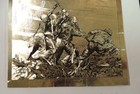 Gold Foil Etching Of Flag Raising On Iwo Jima Sent From One General To Another — photo 9
