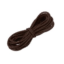5.47 Yards 3mm Dia PU Braiding Leather Cord String for DIY Crafts, Dark Brown