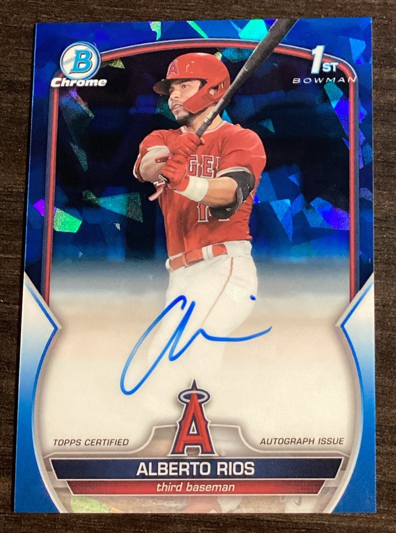 Alberto Rios 2023 Bowman Draft Chrome Sapphire Edition Auto Card /199 #CDA-AR