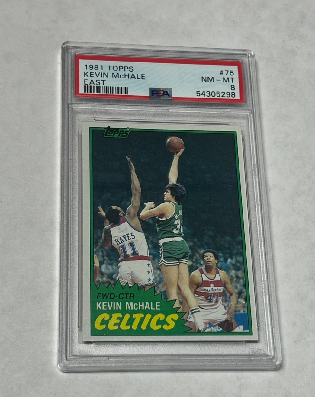 Kevin McHale 1981 Topps Basketball PSA NM-MT 8 East #75 Boston Celtics