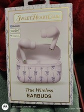 SweetHeart Club True Wireless Earbuds - Pink Bow Pattern - New In Box