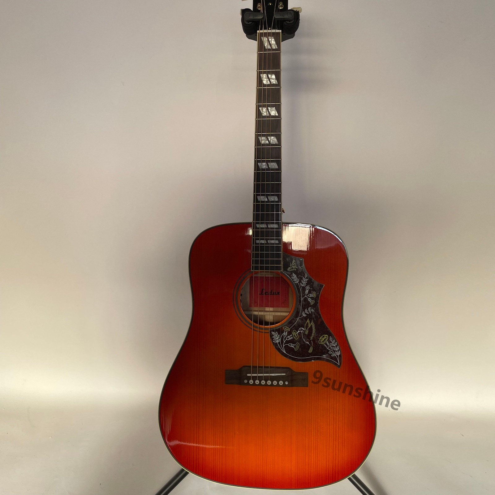 Unique Acoustic Electric Guitar CS solid Spruce top special tunner fast ship