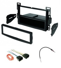 Single Din Car Stereo Radio Install Dash Kit, Wire Harness, and Antenna...