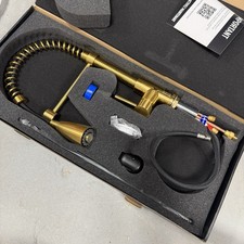 Vigo VG02003MG Gold Brant Single Hole Pre-Rinse Kitchen Faucet