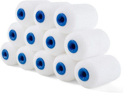 Bates Choice Foam Paint Roller Covers, 2'', 12 Pack, High Density Mini White