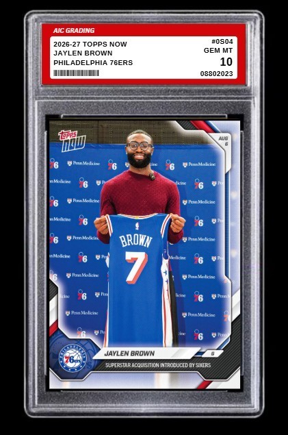 2026-27 Topps NOW Jaylen Brown Philadelphia 76ers Card #0S04 Gem Mint Graded 10