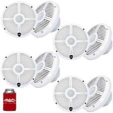 Wet Sounds Four Pairs Of RECON 6 XW-W Recon 6.5" Speakers White XW Grilles