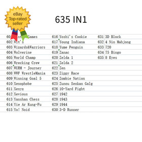 Cartridge Game Console 635 in 1 Multicart Classic Retro Games Collection NES