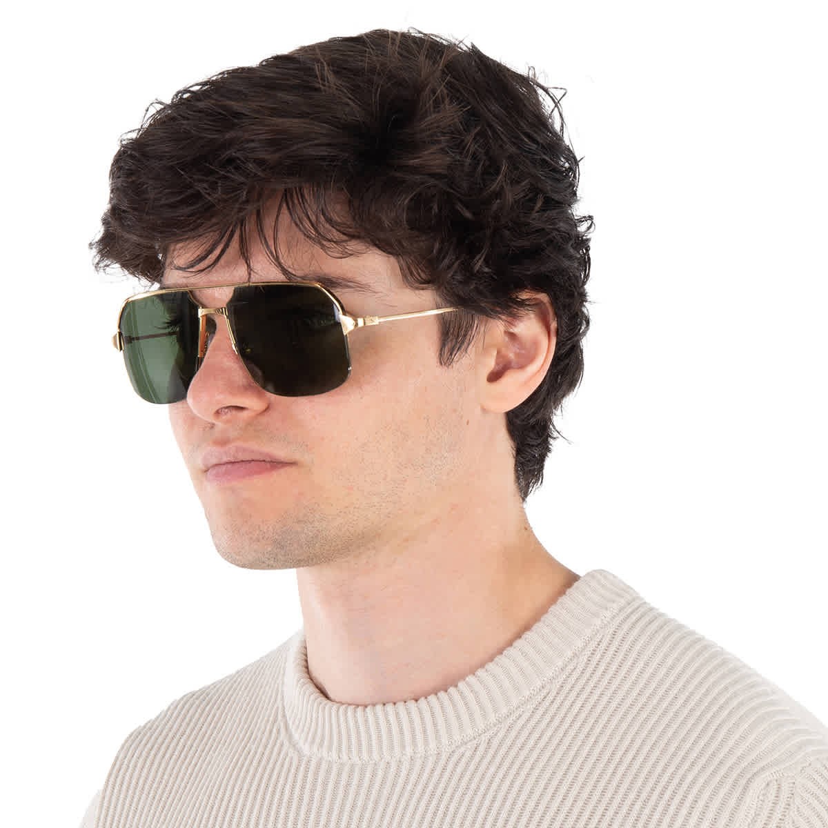 Мужские солнцезащитные очки Cartier Green Navigator CT0230S 002 59 CT0230S 002 59 155890₽