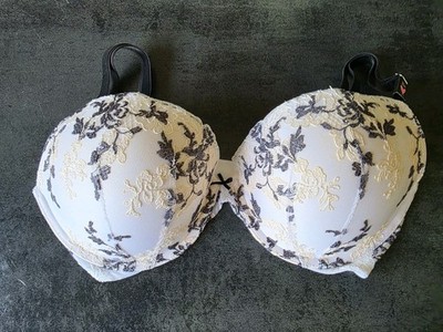Victoria's Secret BH Dream Angels Push-up cremeweiß grau gepolstert neu mit Etikett UK 36D 
