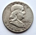 1957 BEN FRANKLIN HALF DOLLAR 90% SILVER