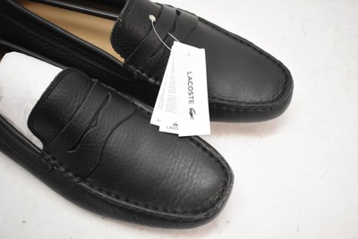 Men\'s Lacoste Concours Loafers, Classic Leather Slip-On, Size 10, Cam Black, EUC Men main image 3
