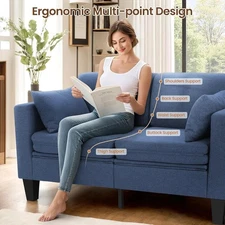 6-in-1 Convertible Sofa Bed, 58" Loveseat Sleeper Sofas with Pull Out Couch Bed