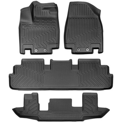4Pcs Floor Mats for 2022-2025 Nissan Pathfinder 7 Passenger TPE All Weather