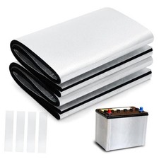 2 Set 40"x 7.1" Universal Car Battery Insulation Kit, 2 Battery Blankets with