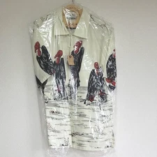 Brand New Toyo Enterprises Star of Hollywood Aloha Pullover Open Collar Shirt XL