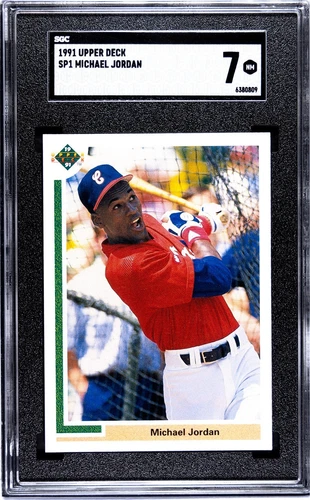 1991 Upper Deck #SP1 Michael Jordan Chicago White Sox HOF SGC 7 NM New Slab