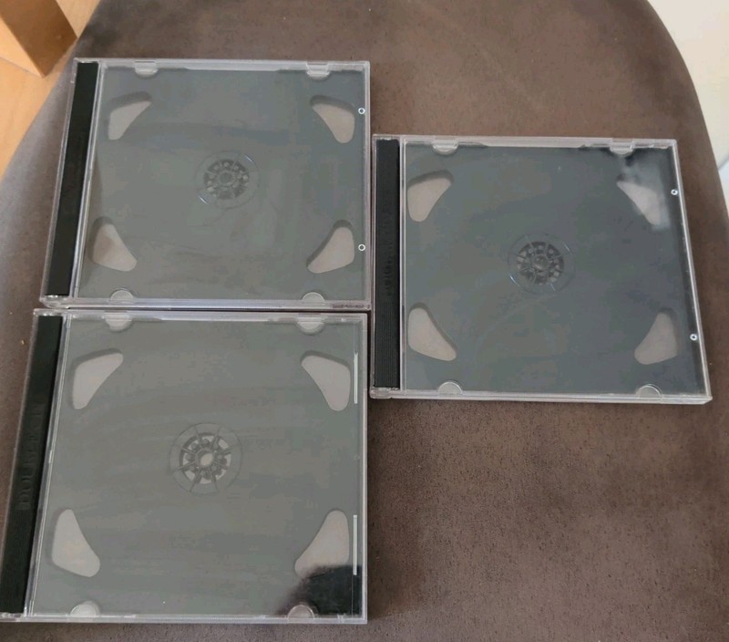 3x STANDARD Double CD Jewel Case 2-Disc with Tray 10.4mm (2 CD) Lots Clear Cover