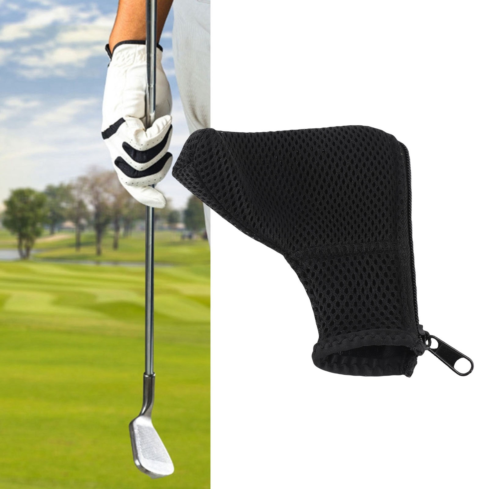 Mesh Head Cover Club Putter Headcover Protector Bag Supply|.
