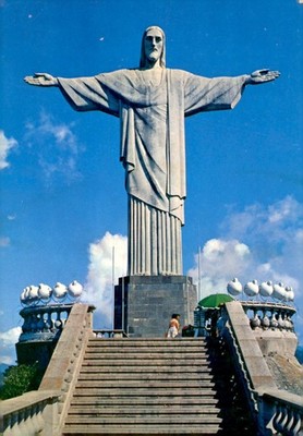 Visit the iconic Cristo Redentor monument in Rio de Janeiro, Brazil, Postcard