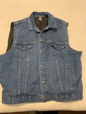 AUTHENTIC NRA GEAR CONCEALED CARRY DENIM  VEST SZ 2XL