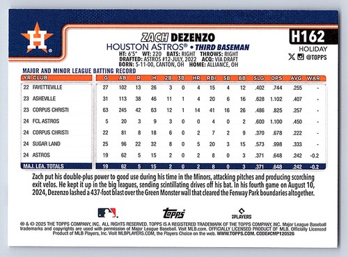 2025 Topps Holiday Base  # H 1 - H 200  - PICK YOUR CARDS - 第 260/318 張圖片