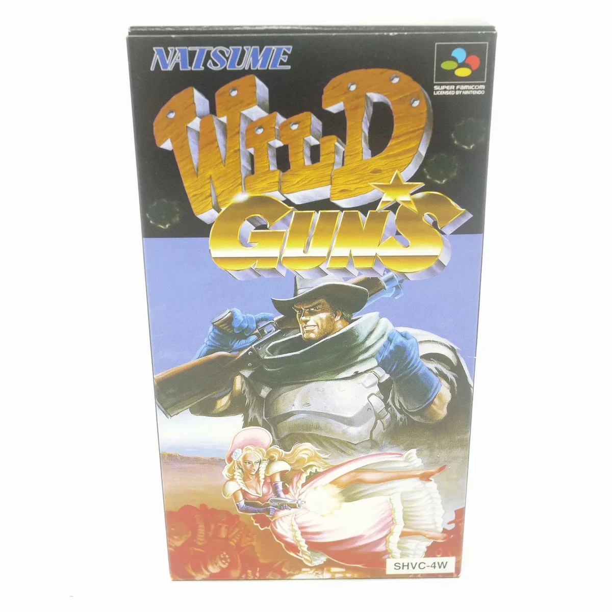 Jeu Super Famicom WILD GUNS – Complet, Boîte Et Notice – Très Bon état