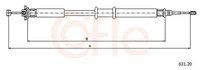 Cofle Bremsseil Seilzug Feststellbremse 631.20 FüR Fiat Punto 16V 188 233 235