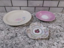 Vintage Plates, Mixed-Matched Lot Of 3, Different Brands, Different Sizes