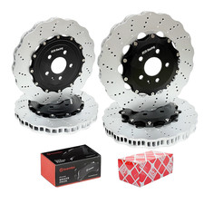 Audi R8 (07-15) Performance Floating Front & Rear Wavy Brake Discs + Brembo Pads