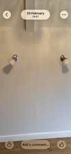 Silver and White Side Wall Lights Set of 2 Bedroom