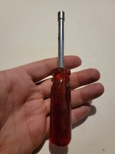 Made In USA Nut Driver Red Handle 1/4