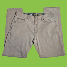 Lee Extreme Motion Performance Series Slim Fit Straight Leg Pants Khaki 34x32