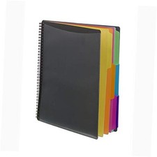 Poly Project Organizer, Letter Size, 1/3-Cut Tab, Gray with Bright 12 Pocket