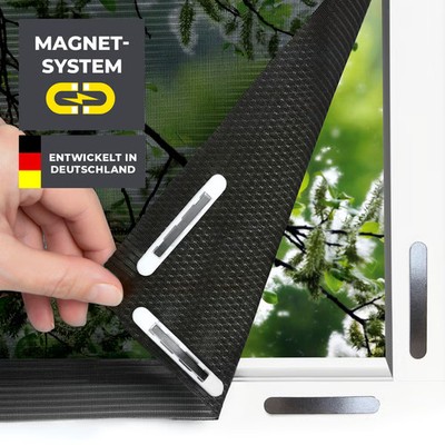EASYmaxx Pollenschutz Fenster Insekten Schutz Gitter Netz Vlies Gaze mit Magnet