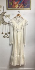 Vtg Gunne Sax Dress Womens Ruffles Long Sleeve