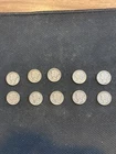 Lot Of 10 Mercury Dimes. Circulated Condition 1939-1944