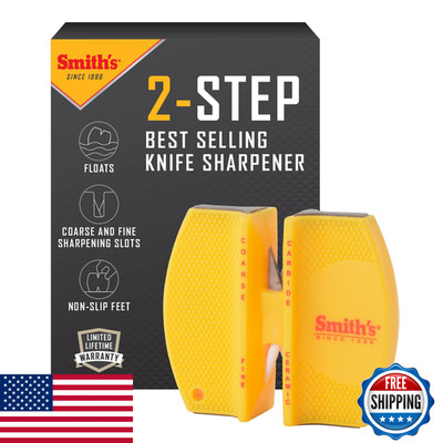 Smith'S Smiths Ccks 2-Step Knife Sharpener - Yellow - 2-Step Preset Coarse Fine