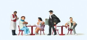 Preiser 10368 Street Cafe Scene (Pk5) Exclusive Figures Set HO Gauge