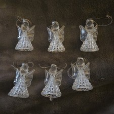 Vtg Lot Of Plastic Angle Ornaments